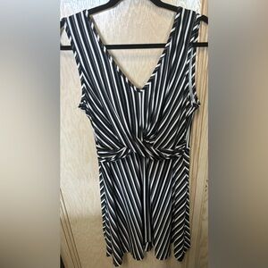 Candies Black & White Striped Knee-Length‎ Dress